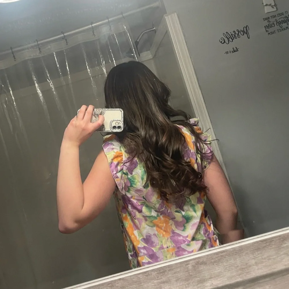 SHEIN Multicolor Floral Ruffle Blouse - Picture 2 of 5